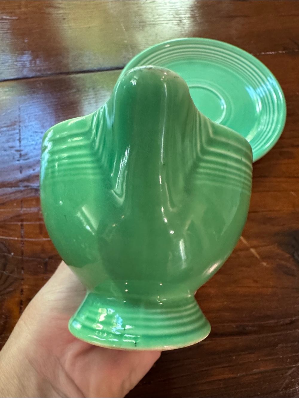 Fiestaware creamer and plate set - Picture 3 of 9